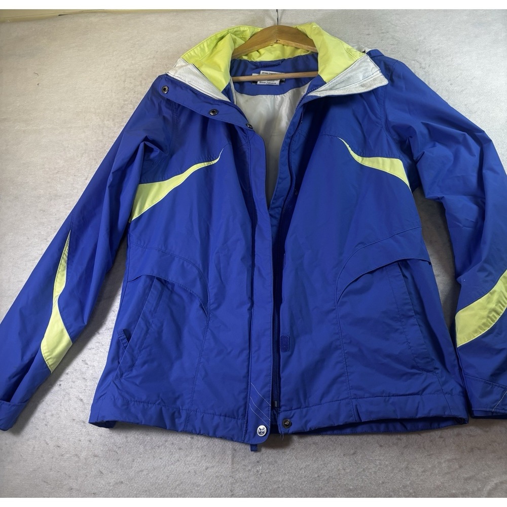 Columbia Interchange Jacket Womens‎ Medium Blue Hooded Full Zip No Fleece Lining